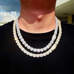 Personalizzazione di gioielli di moda Collana con moissanite a maglie cubane ghiacciate in argento 925 con abbinamento di diamanti Vvs Hip Hop all'ingrosso