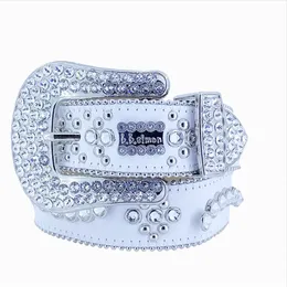 BB Simone Belt Designer Top -Qualität Herren Womens BB Simon Gürtel mit vollem Strassstein BB -Gürtel Simon Skull Nadel Buckle Tailnen für Geschenk Luxusdesigner 219