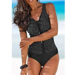 2020 Plus Size One Piece badkläder sexiga kvinnor bikini polka prickar sommar vadderad blommig monokini ruched baddräkt flickor damer t200708 c3kd