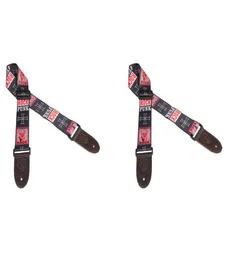 Naomi 2PCS Guitar Pasp -Strap Akcesoria Regulowane paski na ramię Czarny Czerwony dla gitaru akustycznego2105648