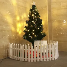 30 pçs cerca branca natal árvore de natal decoração festa de casamento em miniatura jardim interior borda grama gramado cerca jardim 240309