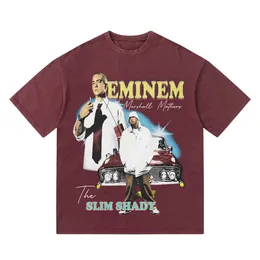 2024 Tasarımcı Tshirt Erkek ve Kadın Tişört Moda Tarzı Yıkanmış Pembe Kısa Erkekler Hip-Hop Gevşek INS ÇİFTLİ YARILI KLEAND T-SHIRT Kadınlar Modeli