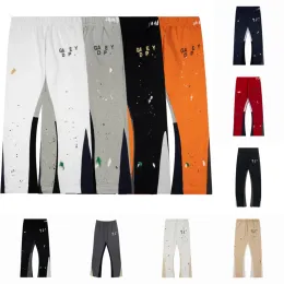 Moda ve Konfor Tasarımcı Pantolon Erkek Kadınları Sweatpants Depts Benekli Mektup Baskı Mans Çift Gevşek Çok Yönlü Düz Pantolon S-XL GE534