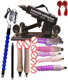 Sexspielzeuge, automatische Sexmaschine für Männer und Frauen, mit vielen Dildos, 6 cm, einziehbar, einstellbare Geschwindigkeiten, automatische Sexmaschine mit 9 Stück, At1676329