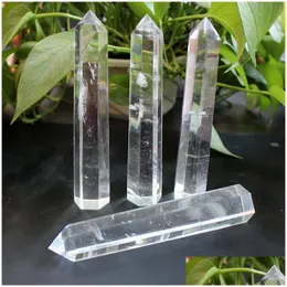 Outras artes e artesanato Grande Natural Clear Crystal Quartz Tower Point Obelisk Wand Cura 8.5cm 16cm Drop Delivery Home Garden DHPFO