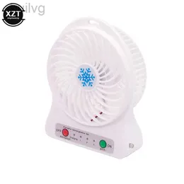 Wentylatory elektryczne mini przenośne przenośne wentylatory USB z LED Light Desktop Air Cooler Outdoor Office Mały 240316