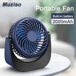 Fãs elétricos Muziso Mini ventilador recarregável portátil de acampamento pequena mesa USB ventiladores móveis ventilador mais silencioso 240316