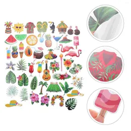 Depolama Şişeleri 80 PCS Hawaii Stickers Bavul Çıkartmaları Su Kupası Kendinden Yapışkan Kırtasiye PVC DIY Bagaj