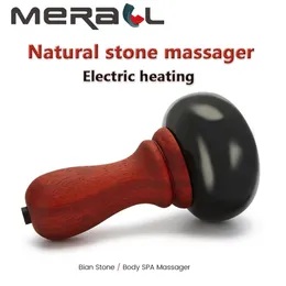 Natural Stone Massage Gua Sha Skin Care Lift Minska rynkor Nacke Back Electric Slimming Pain Relief Relaxation 240313