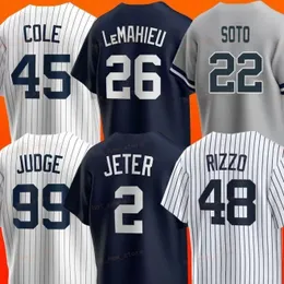 Aaron Judge Baseball Jerseys Juan Soto Anthony Volpe Anthony Rizzo Giancarlo Stanton Gleyber Torres Jasson Dominguez Gerrit Cole Derek Jeter Alex Verdugo Grishamem