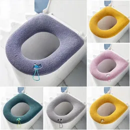 Toilet Seat Covers Mat Plus Fleece Pad Household Ring Four Seasons Reusable Universal Warm Soft Cover Seats Cushion