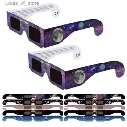 Óculos de sol Outros acessórios A/V Visor de eclipse solar para observação de eclipse solar direto guarda-sol de segurança lente de eclipse solar de quadro completo H240316