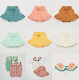 Misha och Puff 2020 Spring Summer Ny Arrivals Kids Girls Knit kjolar Lovely Hand Made Kids Girls Summer kjol Baby Brand Clothe Y8482889