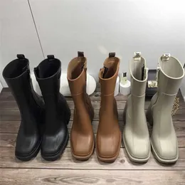 25% OFF Sapatos esportivos 2024 Tubo alto chuva outono/inverno novas mulheres da moda fundo grosso quadrado cabeça lateral zíper antiderrapante e resistente ao desgaste botas de motocicleta cavaleiro