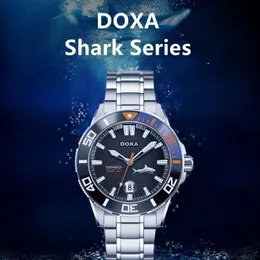 2022 Doxa 시계 Big Shark 최고 브랜드 고급 스테인리스 스틸 남성용 감시 조명 스포츠 다이빙 46mm 물 고스트 New Produc298y