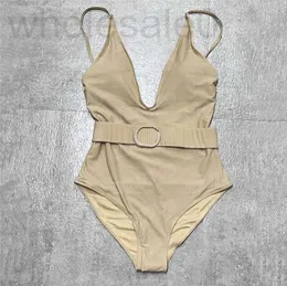 Mulheres Plus Size Swimwear Designer Moda Mulheres Bodysuit Com Letra Cinto Design Sexy Sling Bikini Acolchoado Swimsuit Para O Verão 4IQB