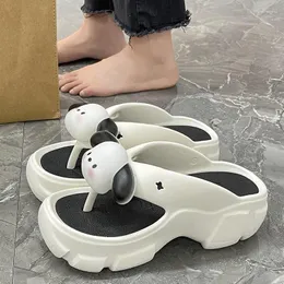 Scarpe eleganti Infradito con suola spessa Donna Estate 2024 Cartoon Dog Capispalla fai da te Pan di Spagna Fondo Spiaggia Sandali in gelatina EVA per adulti