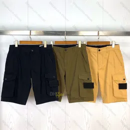 Mens Brand Shorts Topstoney Designer Herr Sidanetikett Pocket Wash Work Clothes Casual Shorts