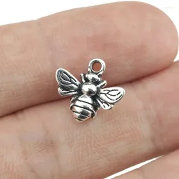 Charms 20 teile/los 13 13mm Nette Kleine Biene Anhänger Für DIY Schmuck Machen Antike Silber Farbe Legierung