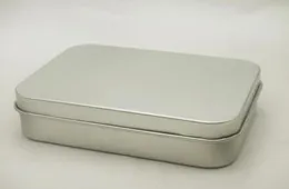 Luxuosa caixa de lata de metal prateado para conjunto de presente de isqueiro de óleo Case1299164