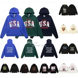 Rhudes erkek y2k hoodies lüks en iyi tasarımcı hoodies bayan bahar ve sonbahar hoodie büyük resim serisi baskılı hoodie casue moda cadde 148