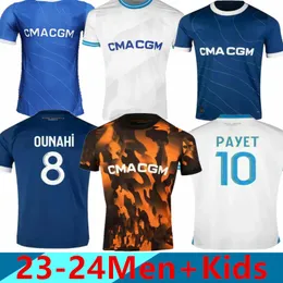 23 24 Maillot Marseilles Soccer Courcer Poot Poot Pootsance Guendouzi Alexis Payet Clauss Football Derts Men Kids Veretout Und