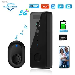 Doorbells 5G 2.4G WiFi doorbell camera 1080P video intercom high-definition night vision PIR motion detection Tuya smart homeH240316