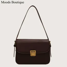 Moods retro sacos de ombro para mulheres designer saco luxo crossbody alças duplas mensageiro qualidade mini maleta 240311