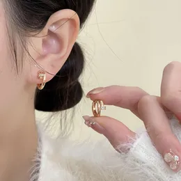 carter Live streaming ear buckle earrings electroplated with genuine gold nails ear buckle high-end temperament