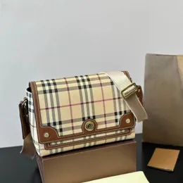 luxury designer Messenger bag New Note shoulder bags Wide Shoulder Strap Postman Bag Small Cowhide Letter Decal Engraved Logo Glossy Button Size 25*8.5*16CM