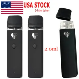 2 ml Vorheizen Einweg-Vape-Stift USA STOCK320 mAh wiederaufladbare Batterie Dicköl-Stater-Kits 2 Gramm Verdampfergerät Vorheiztasten Musterbestellung OEM-Logo