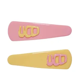 CHILDREN'S CUCCI HAIR CLIP A pair of French luxury candy hair clips, high version girls' macaron color bangs clips
