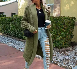 Running Jackets Women Long Knitted Cardigan Vintage Solid Color Loose Sweater Coat Oversized Jumper Outwear Autumn Winter 51685671