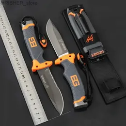 Coltelli tattici Gb 1500 Coltello a lama fissa Addestramento militare di alta qualità Caccia da campeggio esterna Sopravvivenza Tasca tattica Coltelli EDC per utensiliL2403