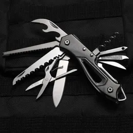 Taktische Messer Outdoor Multifunktionale Schweizer Messer Camp Multitool Flaschenöffner Klappmesser Tragbare Schere Säge Militär Falten Taschenmesser L2403