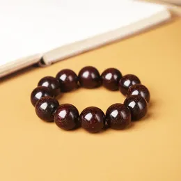 Strand Ancient Style Wooden Small Leaf Purple Sandalwood Bracelet Full Of 2.0 Antique Buddha Beads 108 Pieces