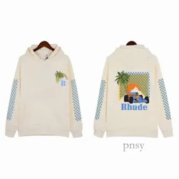 رجال Rhude Hoodie Women Sweatshirts Designer Sports Mens Rhude Short Letter Printing roster for Long Sleeve Hoodies عالية الجودة L 284