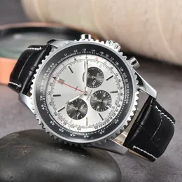 Relógio automático de quartzo masculino com todos os mostradores funcionam com pulseira de aço e couro relógios masculinos 1884 relógios de pulso de marca de luxo superior BREITL Super NAVITIMER montre de luxe 1718