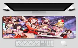 マウスパッドリストレストラージバングドリームアニメパッドゲーマーxxlセクシーガールゲーミングマウスパッドロックエッジキーボードotakuラバーコンピューター5892756