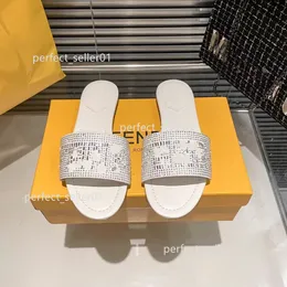 Designer slides slippers casual shoes Luxury Brand2024 FFNew flat slippers full of diamonds Flat sandals letters luxury brand slippers