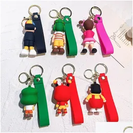 Charms 3D PVC El Chavo Kluczowa łańcuch meksykański Clog Charms Miękkie dekoracje na przyjęcie Urodziny Prezenty Prezenty Asorted Drop dostawa je dh0m3