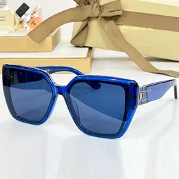 Temporada de verão Womens Blue Frame Sunglasses Mens TB Designers Moda Retangular Frame Óculos Mulheres Top Óculos de Sol de Alta Qualidade BE5392 com caixa original
