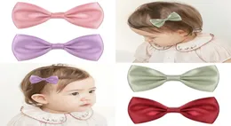 Baby Girls Barrettes Bow Clips Kid Cute Hairpins Clip Hairprips Kids Bowkr Cliper Kids Satin Cloth Hair Association 8803480