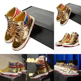 Trump T Shoes Shoes Designer Sneaker The Never Surrender High Top Discalball Shoes Designer TS Gold Custom Sliver Men Women Outdoor Ratchers Switch Sneakers