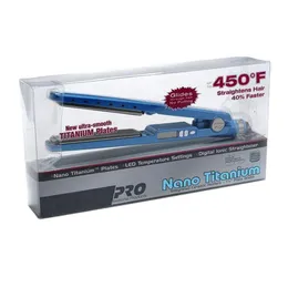 Alisadores de cabelo Estoque Baby Titanium Pro 450F 1/4 Alisador Flat Iron Modelador Us / UE / Reino Unido / Au Plug Drop Delivery Produtos Cuidados Styling Dhtbo