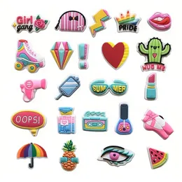 Charms 23pcs Cartoon Makeup Series buty do zjeżdżania Slajdy Bubble Sandały