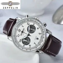 2023 Zeppelin for Men for Men Owl Dial Business Casual Men's Wristwatch Waterproof Leather Trend Watch lelogio masculino261h