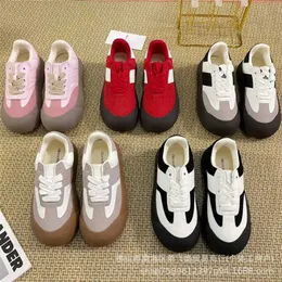 23% OFF Sports shoes 2024 Bai Jingtings Same GB Couple Fluffy for Men and Women Unique Thick Sole Big Head Ugly Cute Bread Board Shoes Moral Training