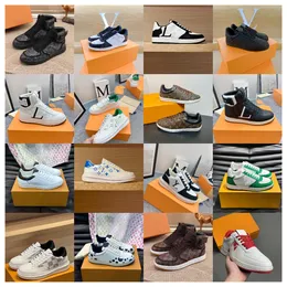 Sneaker di scarpe casual di design Sneaker alte da donna da uomo Designer di lusso Rivoli Sneaker stivale in pelle di vitello