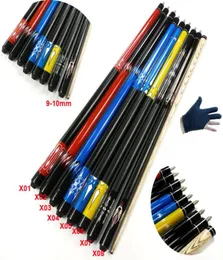 2018 neueste weiße Holz-Billard-Pool-Queues mit 95-mm-Spitze mit 12 geteilten Kupfer-Snooker-Queue-Sticks aus Messing mit Queue-Tasche als Geschenk1331245